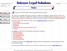 Tablet Screenshot of inhouselegal.com.au